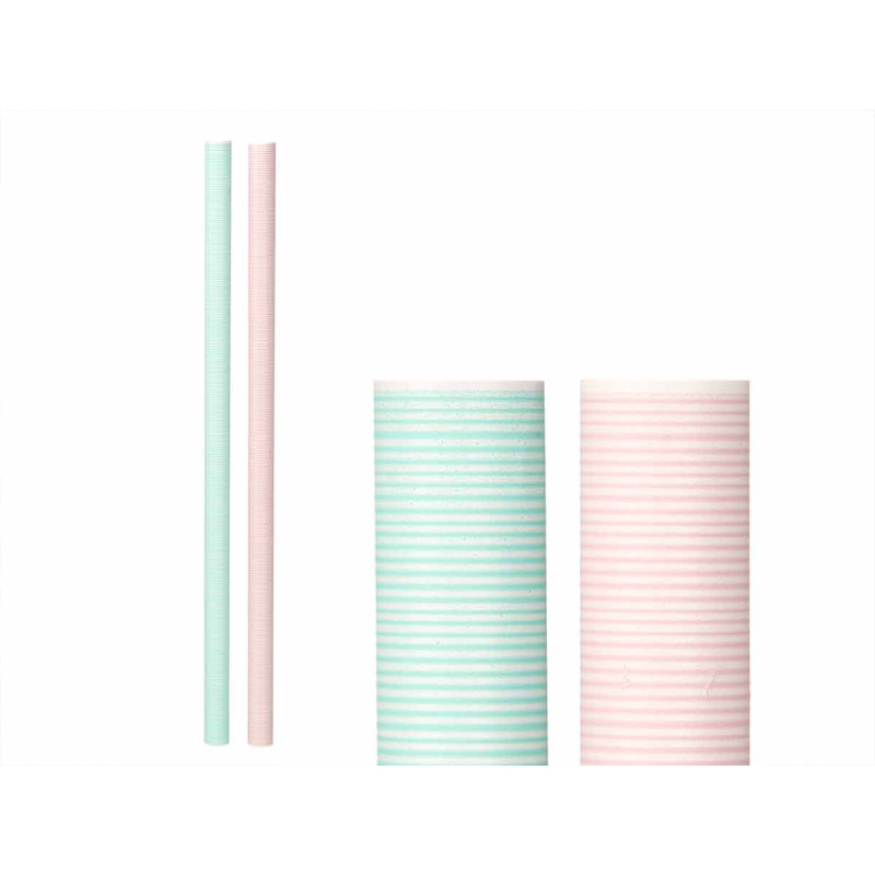 ROLO PAPEL PRESENTE 70X200 RISCAS ROSA E MENTA