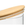 ROUND BOROSILICATE JAR BAMBOO LID 800ML