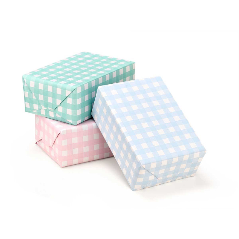 ROLO PAPEL PRESENTE 70X200 QUADRADOS SORT 3 CORES