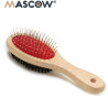 PET BRUSH DOUBLE SIDE WOODEN HANDLE BIG