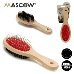 CEPILLO DOBLE MASCOTA MANGO MADERA GR