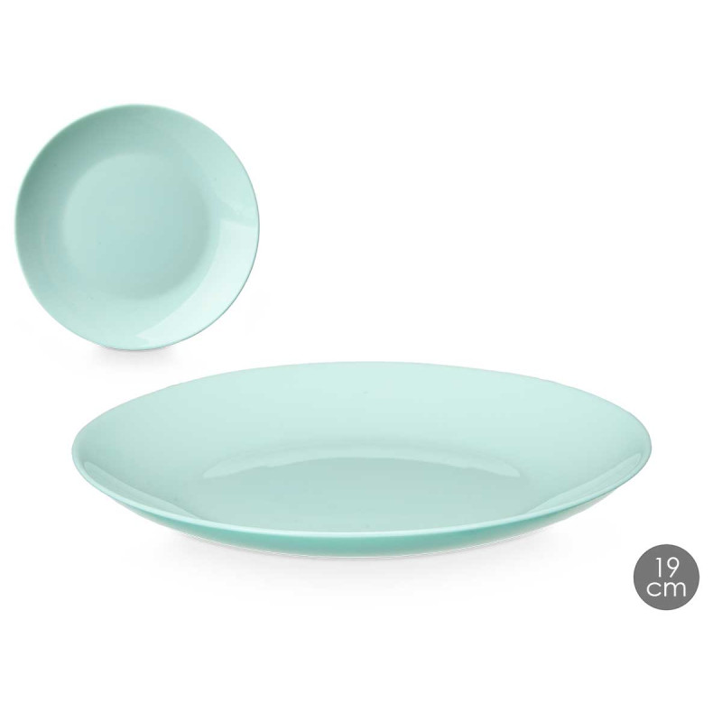 ASSIETTE À DESSERT RONDE VERT OPAL 19CM