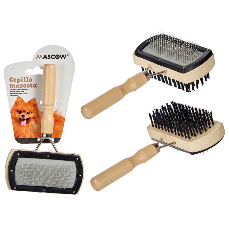 BROSSE DOUBLE MASCOTE ROULEAU MANCHE BOI
