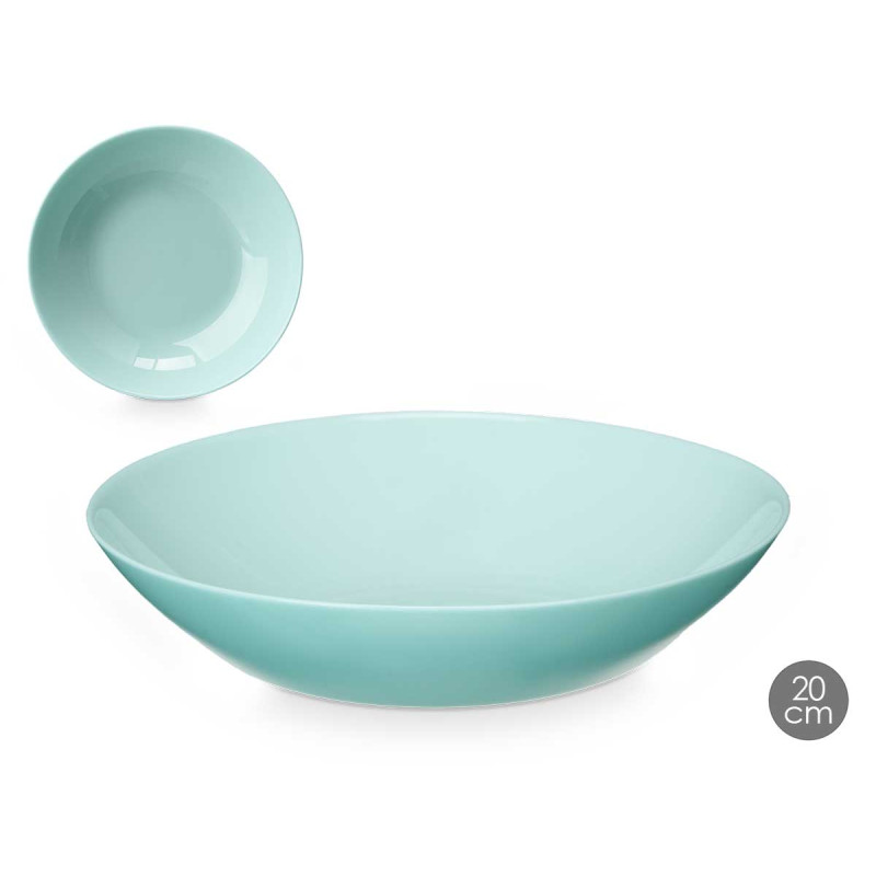ASSIETTE CREUSE RONDE VERT OPAL 20CM