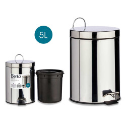 CORBEILLE A PAPIER ACIER 5L AVEC PEDALE