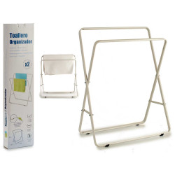 TOALLERO DOBLE RECTANGULAR BLANCO