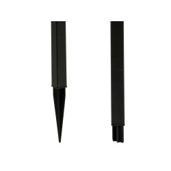 SOLAR GARDEN LIGHT PLASTIC SQUARE BLACK
