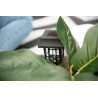 SOLAR GARDEN LIGHT PLASTIC SQUARE BLACK