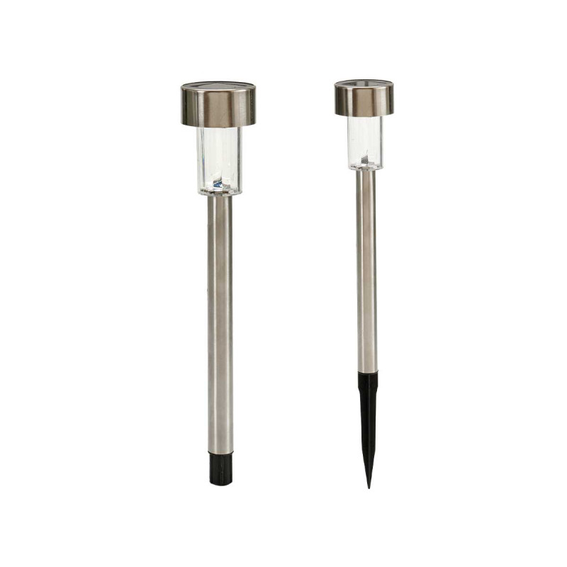 PLASTIC SOLAR GARDEN LIGHT ROUND STEEL