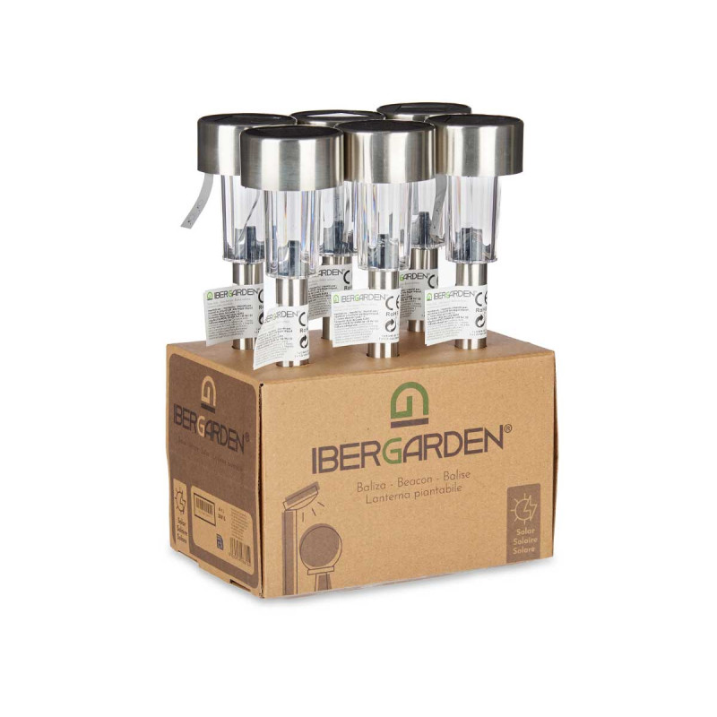 BALIZA SOLAR PLASTICO REDONDA ACERO