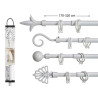 BARRE A RIDEAU BLANCHE 170-320CM ASS 4 P