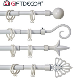 VARAO DE CORT EM METAL BRANCO 170X320 SO