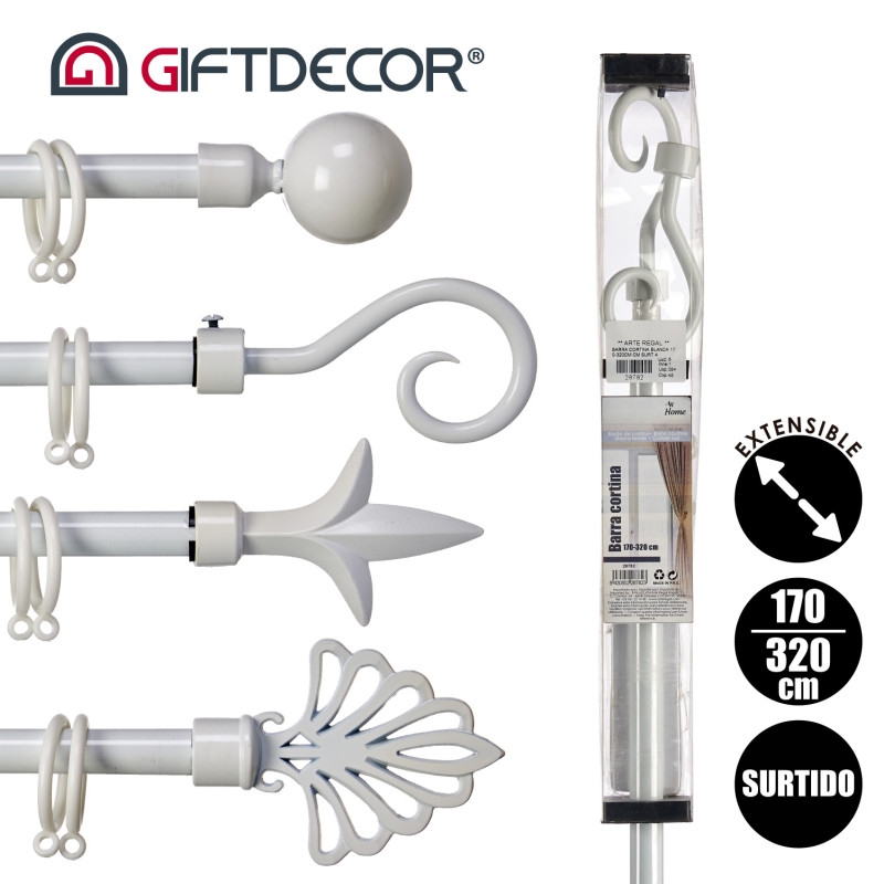 BARRA CORTINA BLANCA 170 320CM CM SURT 4