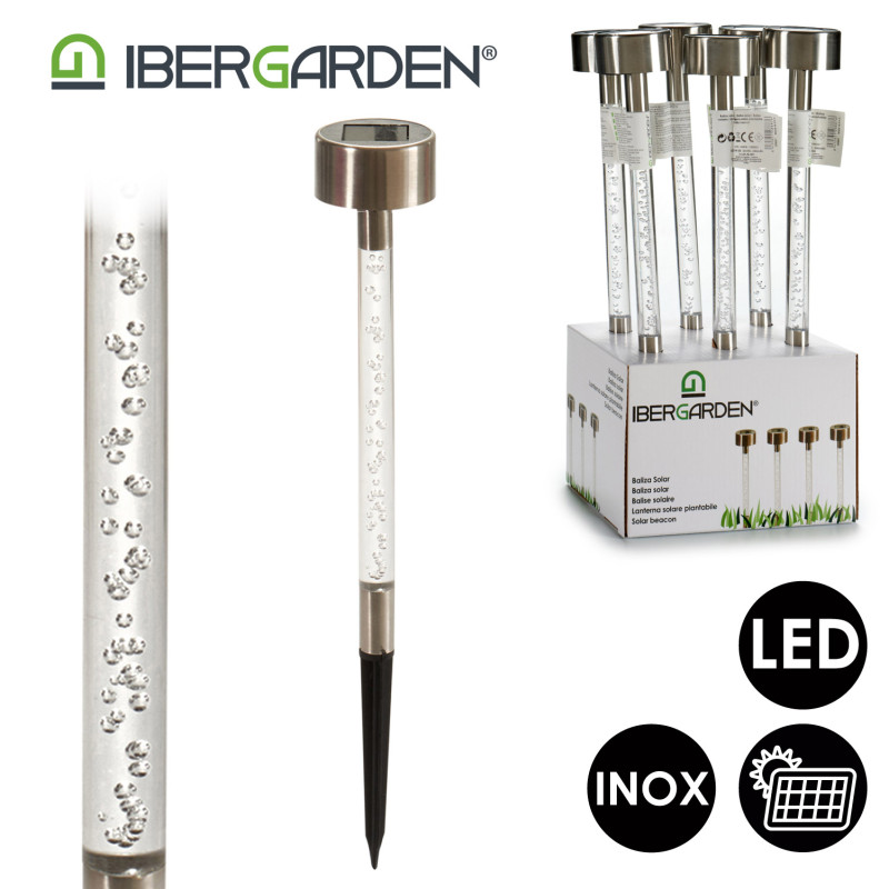 BALIZA SOLAR PLASTICO ACERO INOX ACRILIC