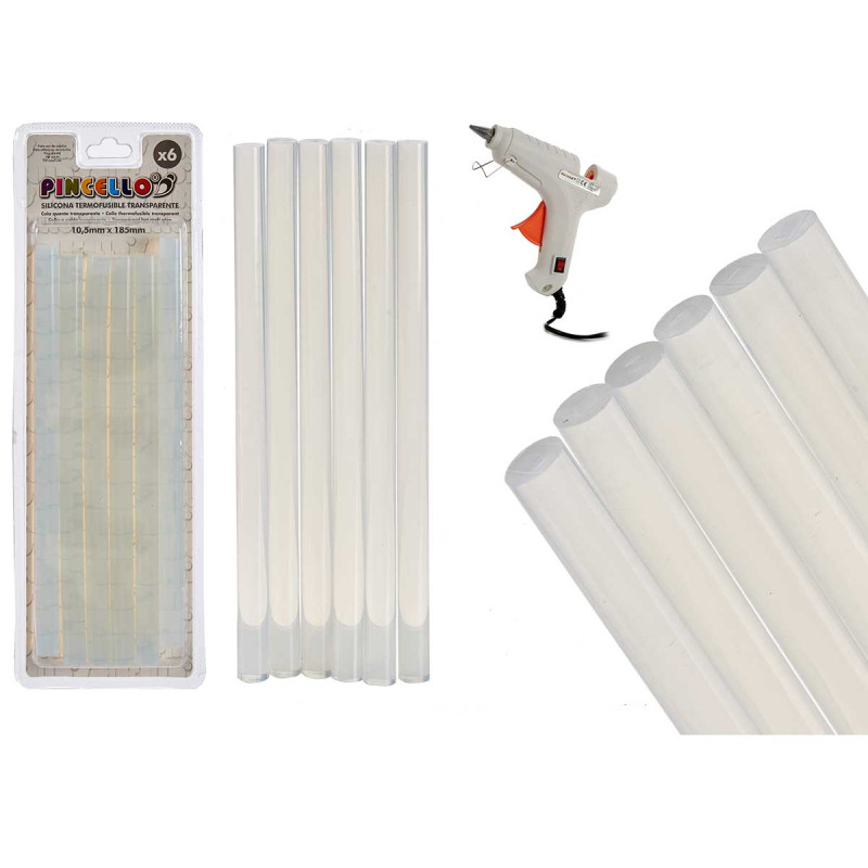SET 6 SILICONE TRANSPARENT BARS