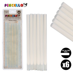 SET 6 BARRAS SILICONA TRANSPARENTE