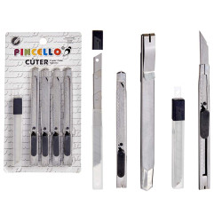 SET 4 CUTTERS METALLO E NERO CON RICAMBI