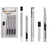 SET 4 CUTTERS METALLO E NERO CON RICAMBI