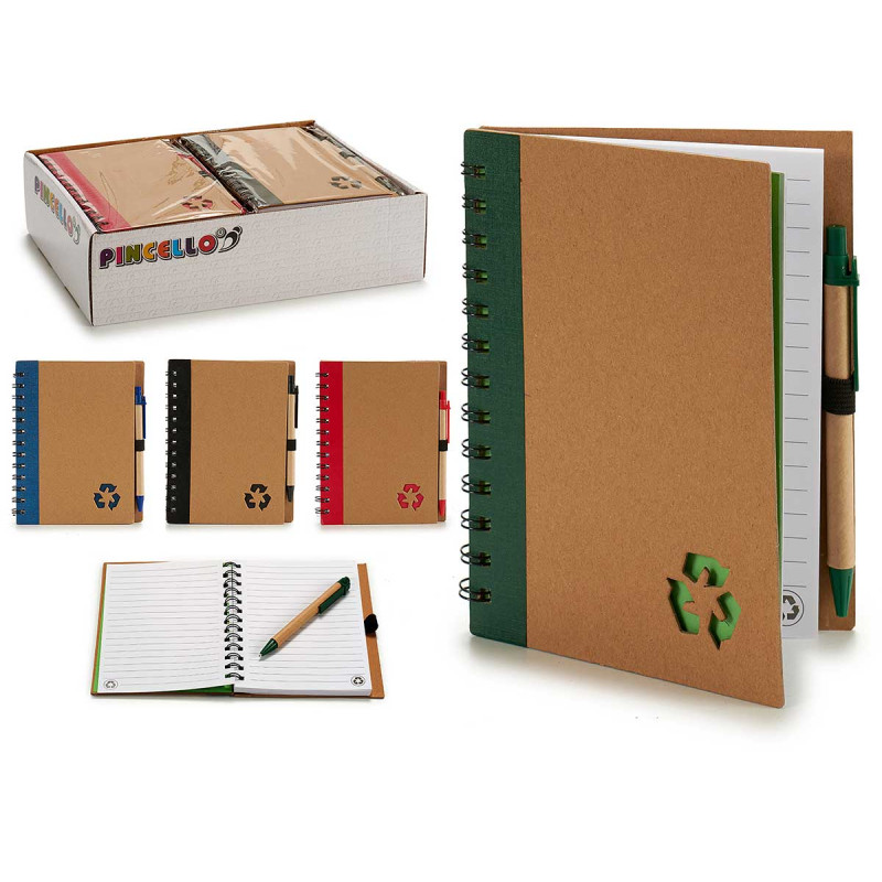 NOTEBOOK CARTON COVER RECYC PEN 18X14 M4