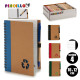 TACCUINO CARTONE RICICLAT E PENNA BLU AS