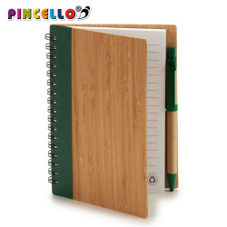 LIBRETA BAMBU GOMA LISA Y BOLI 16X12CM S