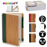 LIBRETA BAMBU GOMA LISA Y BOLI 16X12CM S