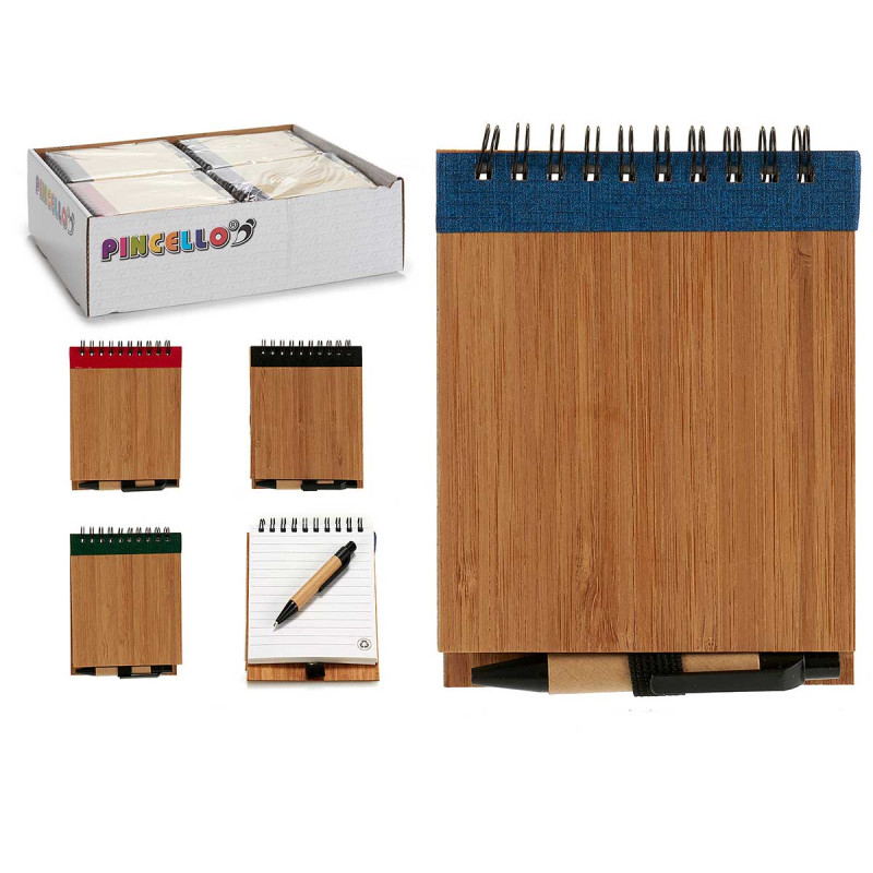 TACCUINO BAMBU TINTA UNITA PENNA BLU GOM