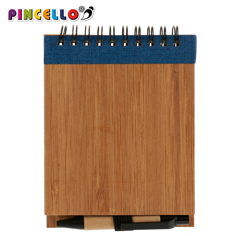 NOTEBOOK BAMBOO COVER PLAIN PEN 10X13 M4