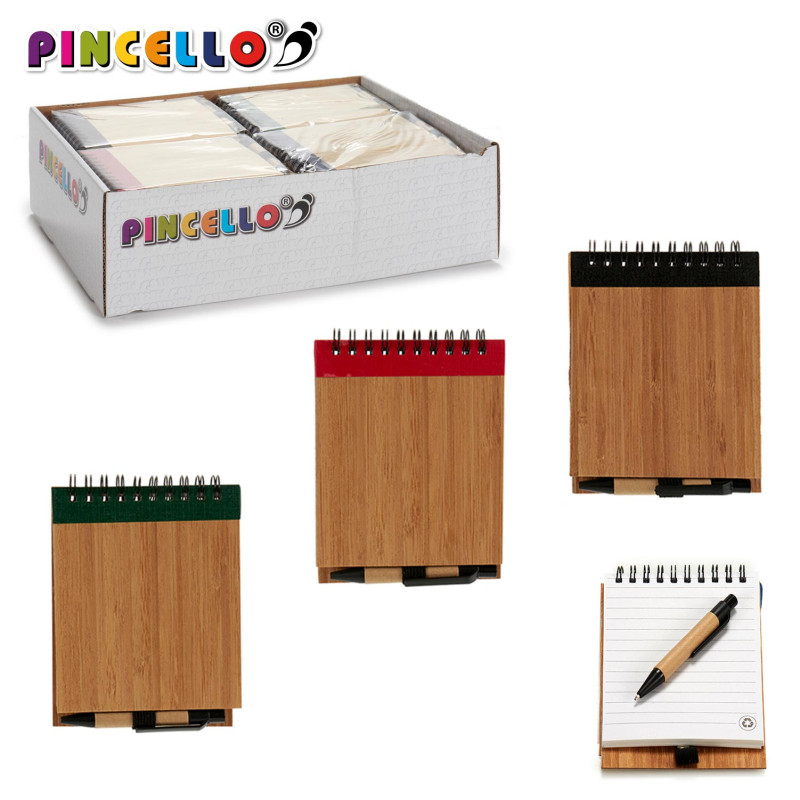 NOTEBOOK BAMBOO COVER PLAIN PEN 10X13 M4