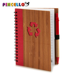 TACCUINO BAMBU RICICL E PENNA BLU AS4 ME