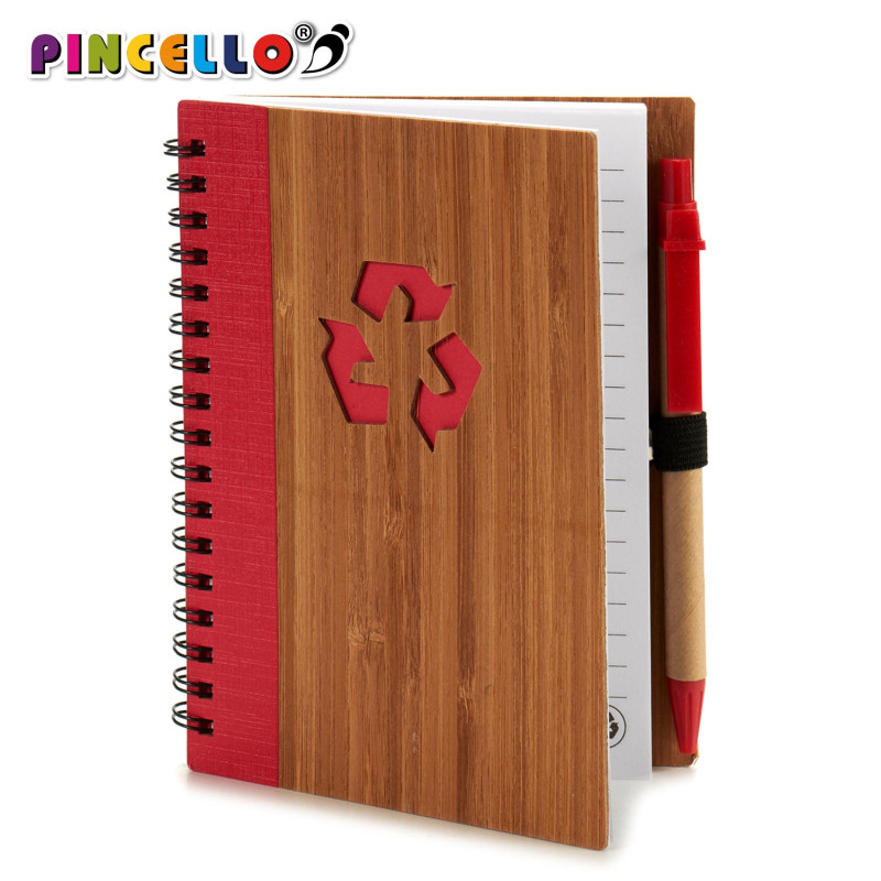 TACCUINO BAMBU RICICL E PENNA BLU AS4 ME