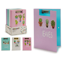 CARTELLINA CON PINZA E GOMMA A4 CACTUS A