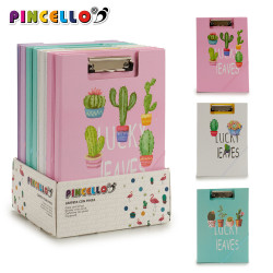 CAPA COM MOLA E ELASTICO A4 CACTO SORT 4