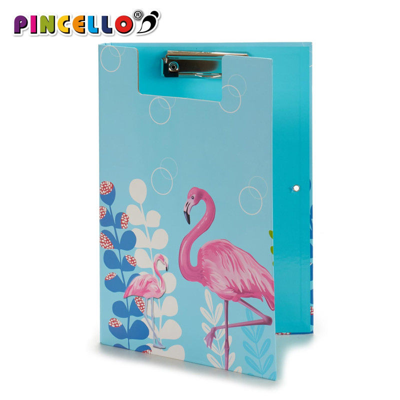 FOLDER WITH CLIP AND RUBBER FLAMINGOS M4