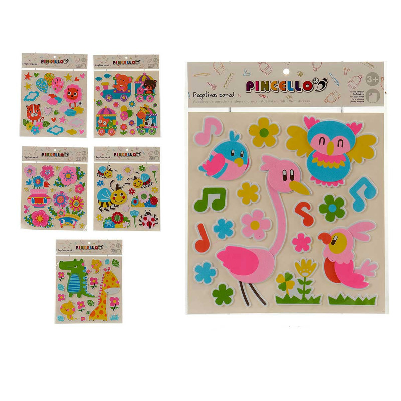 PEGATINAS PARED 38X32CM VARIADAS SURT 6