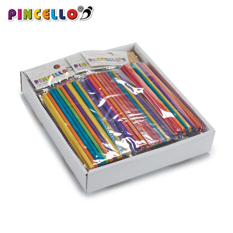 SET 20 ROUND HANDICRAF WOODEN STICKS COL