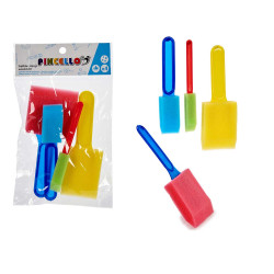 SET HANDICRAFTS 4 SPONGE BRUSHES
