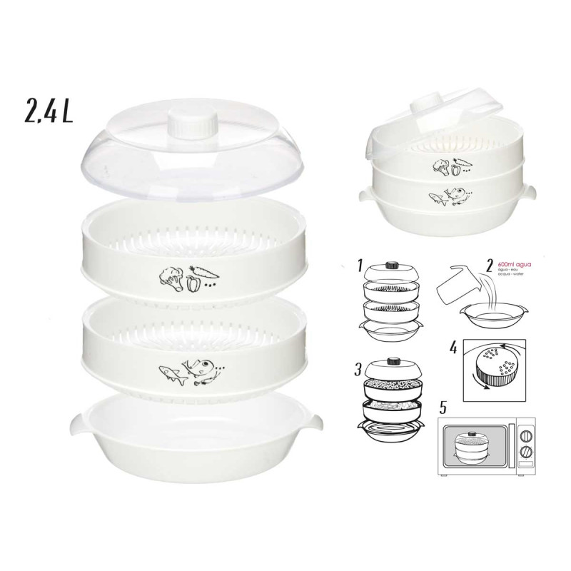 MICROWAVE DOUBLE STEAMER 2.4L