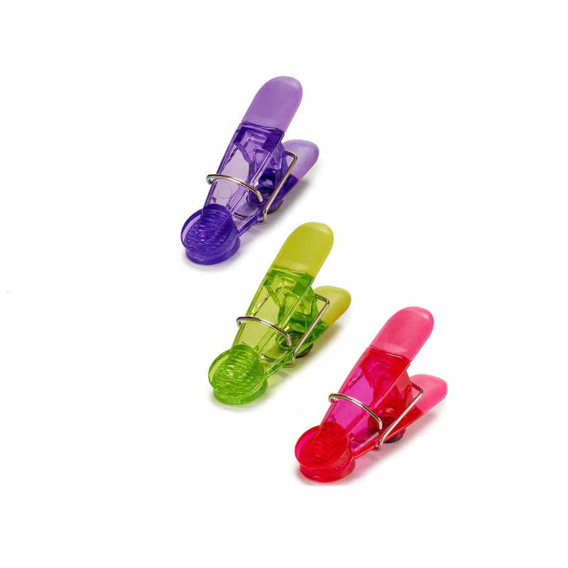 SET 4 PINCES AIMANT ASSORT COUL