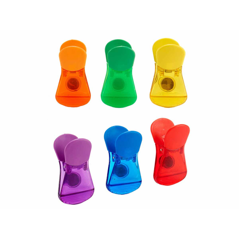 CONJ 6 MOLAS CLIP MAGNETICAS SORT COR