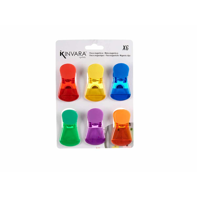 CONJ 6 MOLAS CLIP MAGNETICAS SORT COR