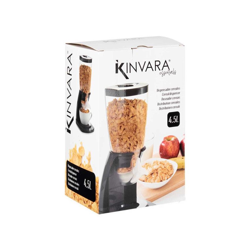 DISTRIBUTEUR CEREALES PLASTIQUE GRIS 4,5L