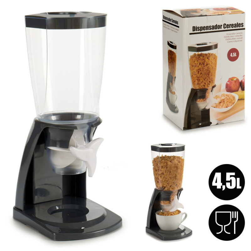 CEREAL DISPENSER PLASTIC GREY 4,5L