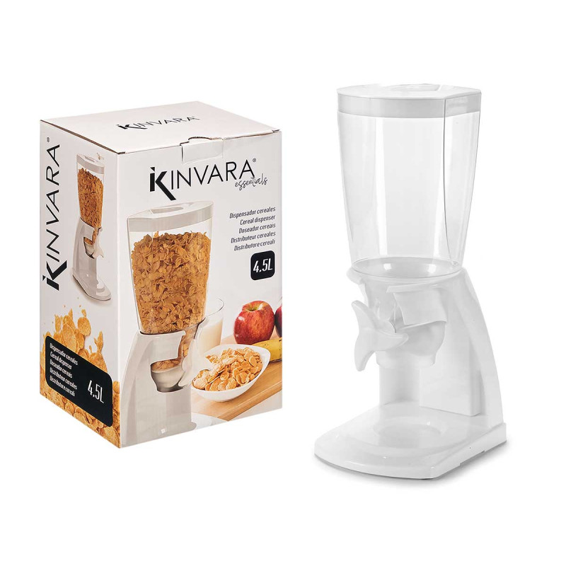 DISTRIBUTORE CEREALI PLASTICA BIANCO 4,5L