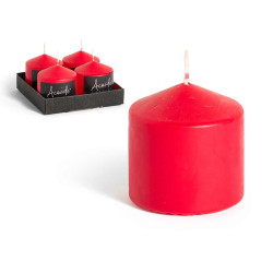 RED WAD CANDLE 8CM