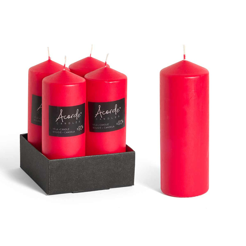BOUGIE BLOC ROUGE 20CM