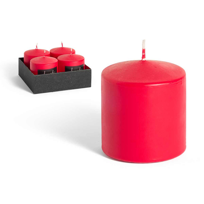 BOUGIE BLOC ROUGE LARGE 10CM