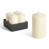 CREAM WAD CANDLE 13CM