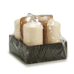 CREAM WAD CANDLE 13CM