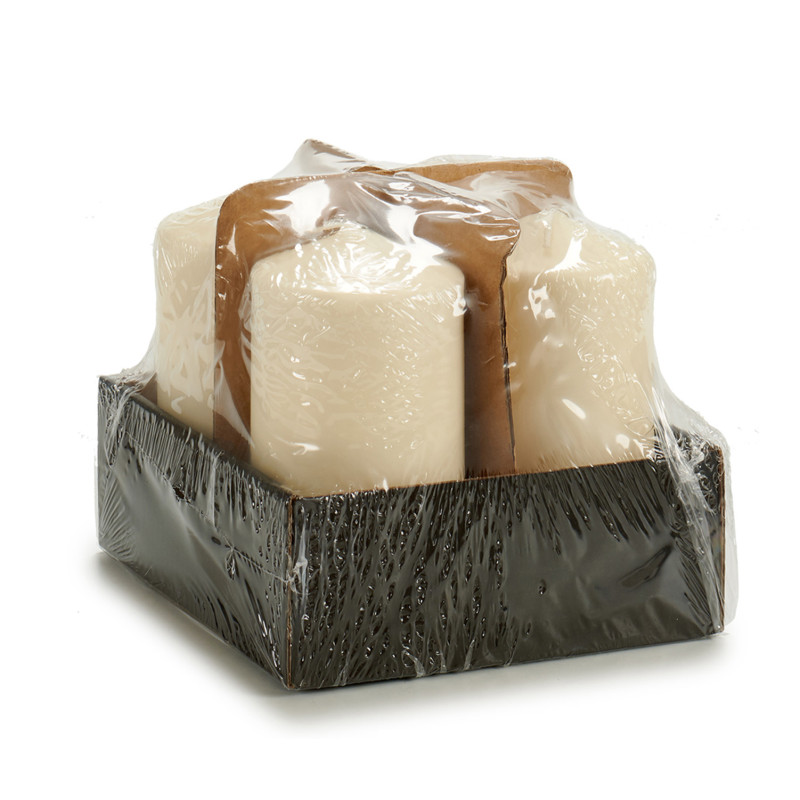 CREAM WAD CANDLE 13CM